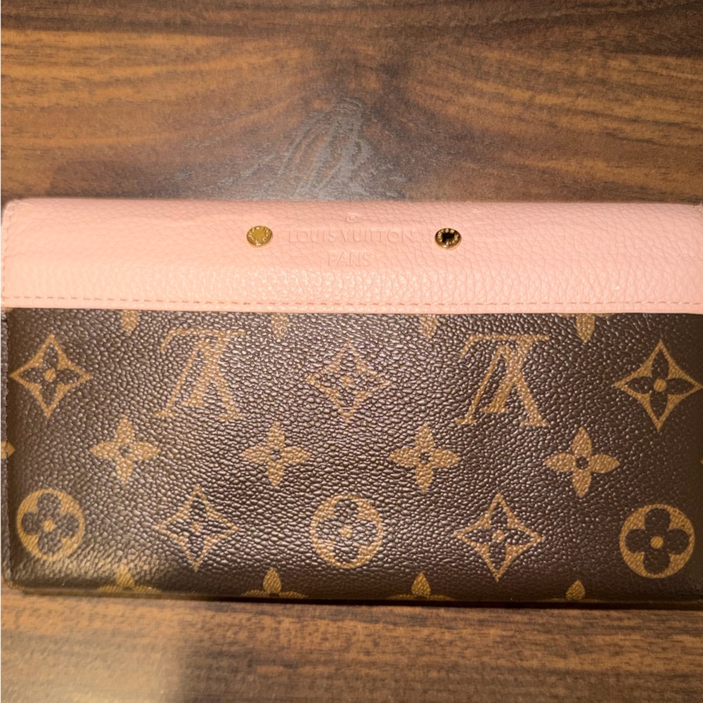 Louis Vuitton Pink and Brown Monogram Clutch